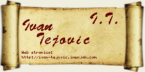 Ivan Tejović vizit kartica